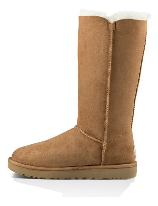 Bota UGG Mujer Bailey Button Triplet Ii Café-2