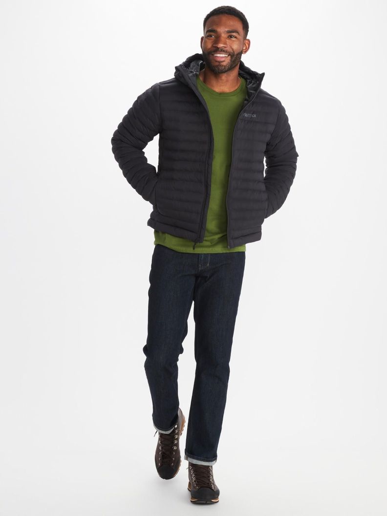 Chaqueta Marmot Hombre Insulada Echo Featherless Hoody Negro-2