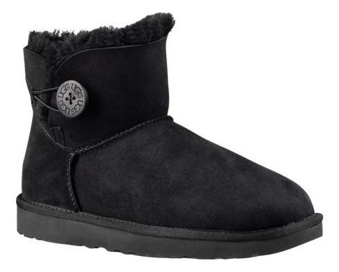 Bota UGG Mujer Mini Bailey Button Ii Negro-0