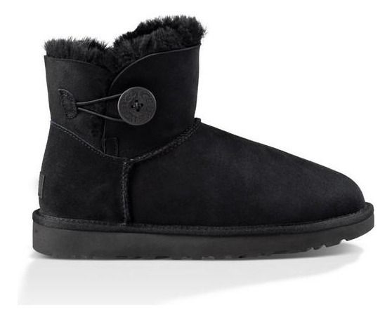 Bota UGG Mujer Mini Bailey Button Ii Negro-1