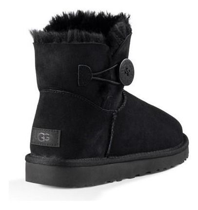 Bota UGG Mujer Mini Bailey Button Ii Negro-3