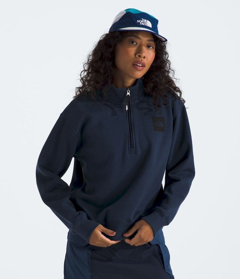 Poleron The North Face Mujer Box Half Dome 45748 Zip Azul-0