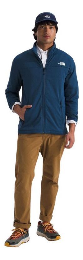 Polar Hombre The North Face Cedar Trail Grid Fleece Azul-2