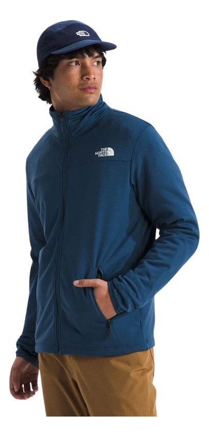Polar Hombre The North Face Cedar Trail Grid Fleece Azul-4