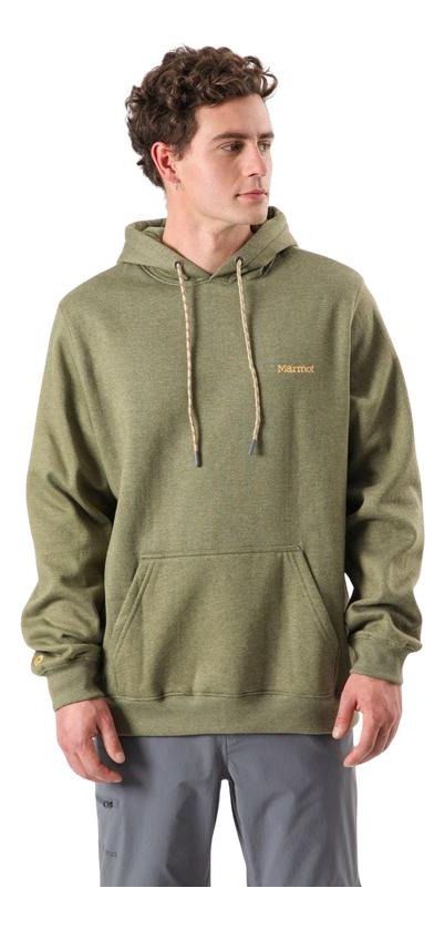 Polerón Marmot Hombre Chest Logo Hoody Verde-0