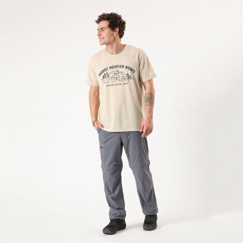 Polera Marmot Hombre Mountain Works Tee Beige-2