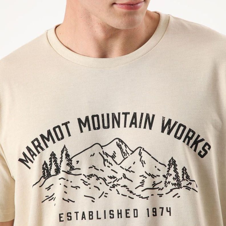 Polera Marmot Hombre Mountain Works Tee Beige-3
