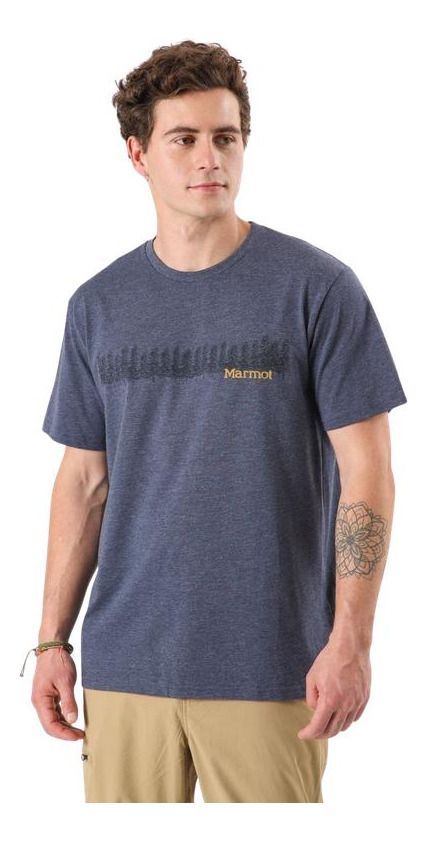 Polera Marmot Hombre Forest Tee Gris-0