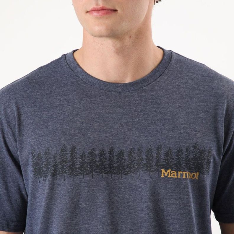 Polera Marmot Hombre Forest Tee Gris-3