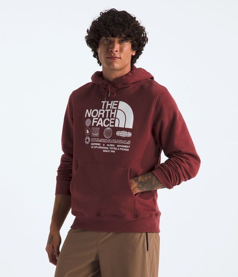 Poleron The North Face Hombre Immersed Outdoors Half Dome Hoodie Rojo-0