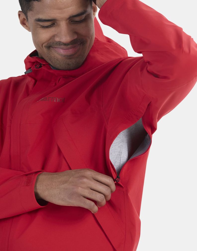 Chaqueta Marmot Hombre Precip Eco Pro Jacket Rojo-4