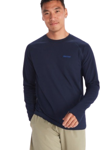 Polera Hombre Marmot Windridge Ls Azul-0