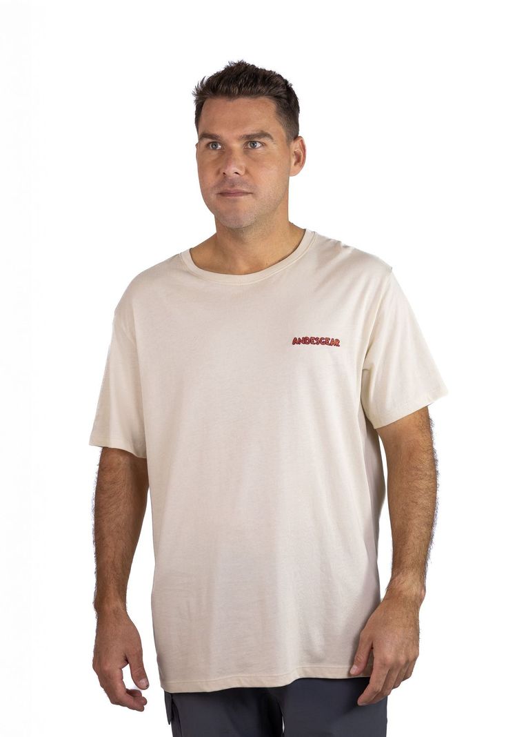 Polera Andesgear Hombre Logo Beige V25