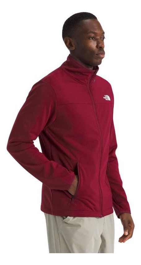 Polar Hombre The North Face Cedar Trail Grid Full Zip Rojo-3