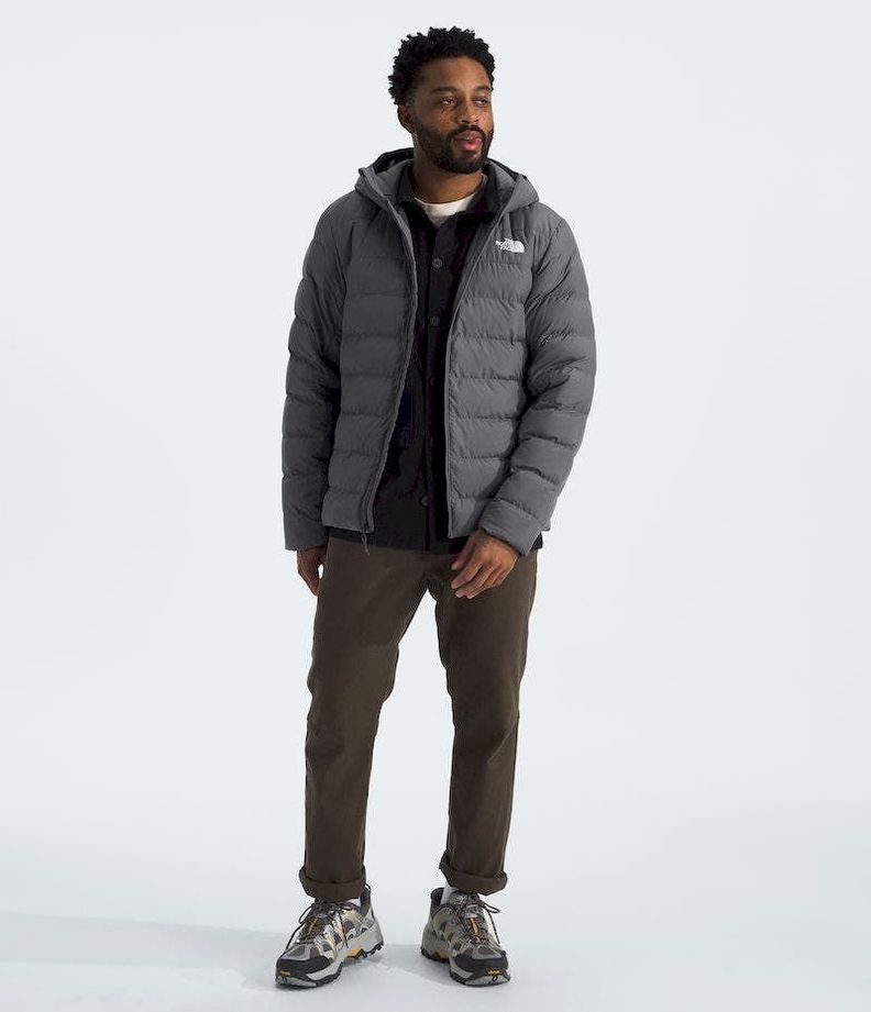 Chaqueta The North Face Hombre De Pluma Aconcagua 3 Hoodie Gris-3