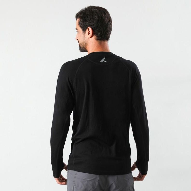Primera Andesgear Hombre Capa Lana Merino Negro-1