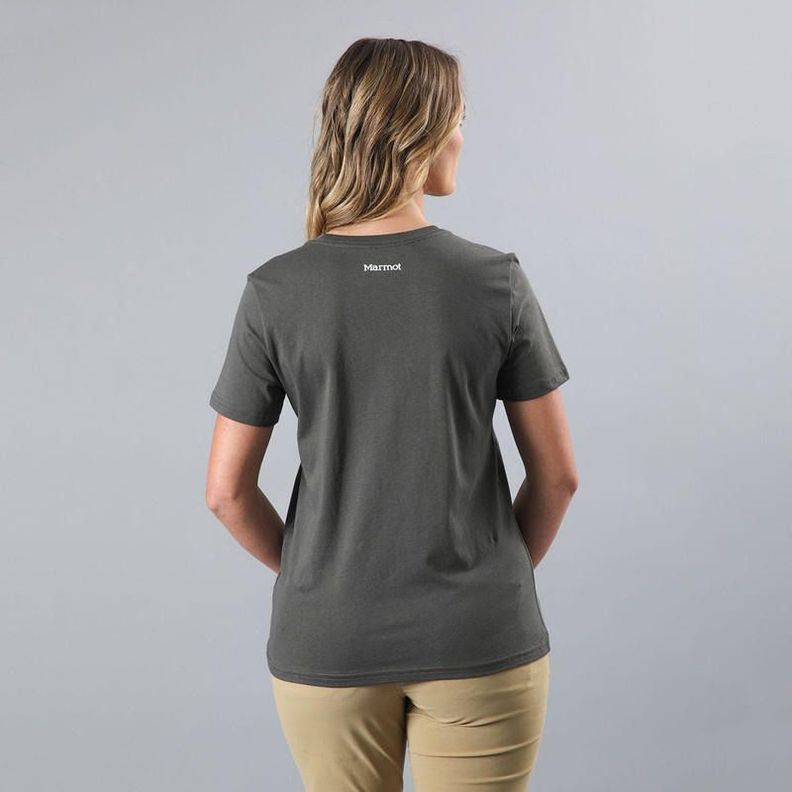 Polera Marmot Mujer Chest Logo Tee Gris-2