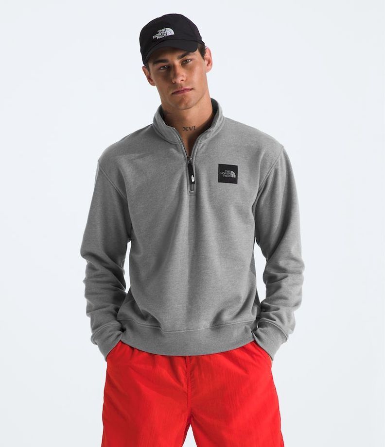 Poleron The North Face Hombre Box Half Dome 45748 Zip Gris-0