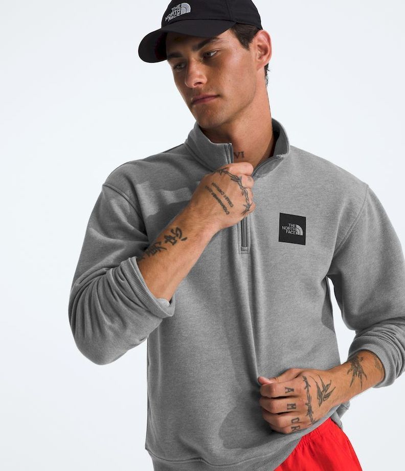 Poleron The North Face Hombre Box Half Dome 45748 Zip Gris-2