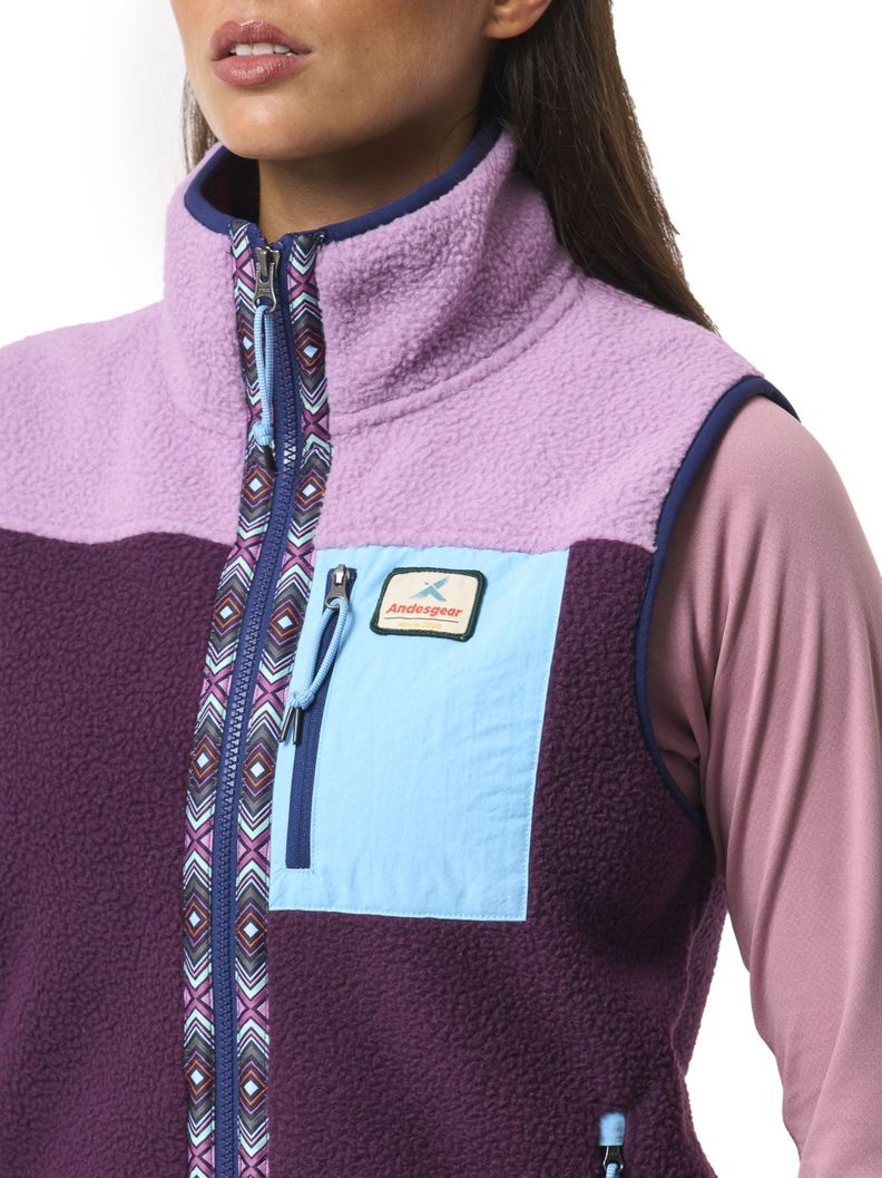 Polar Andesgear Mujer Nahuelbuta Vest - Morado-3