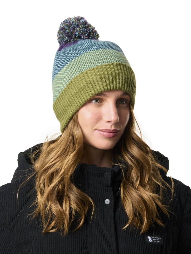 Gorro Stoked Unisex Beanie Pom Azul-2