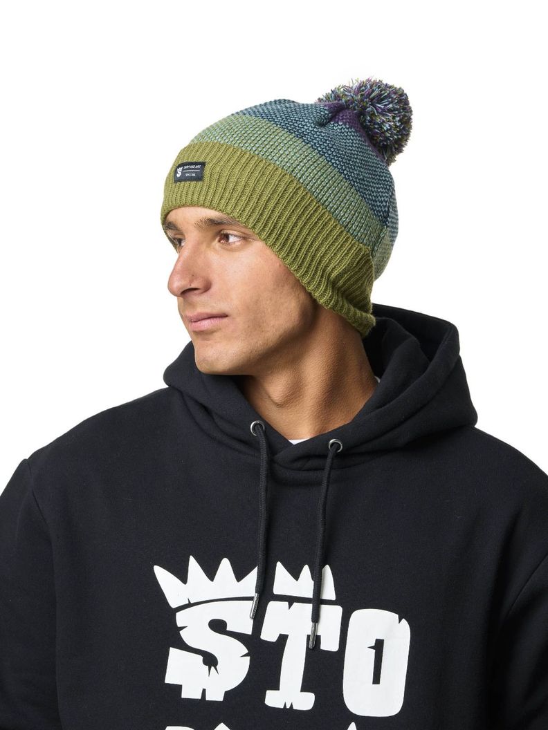Gorro Stoked Unisex Beanie Pom Azul-5