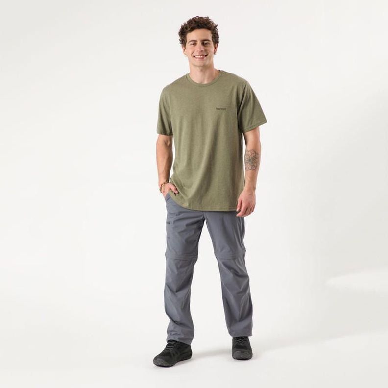 Polera Marmot Hombre Woodcut Tee Verde-2