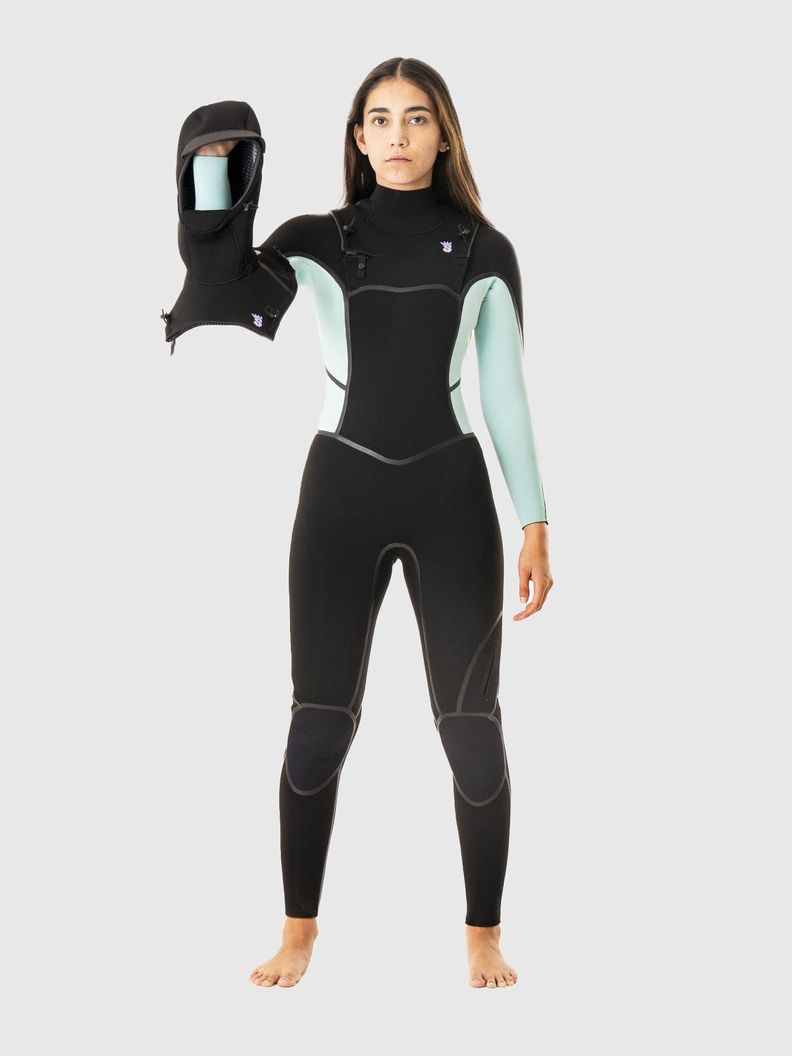 Traje Stoked Mujer De Agua G5 Wo 37716 Removable Hood Negro-4