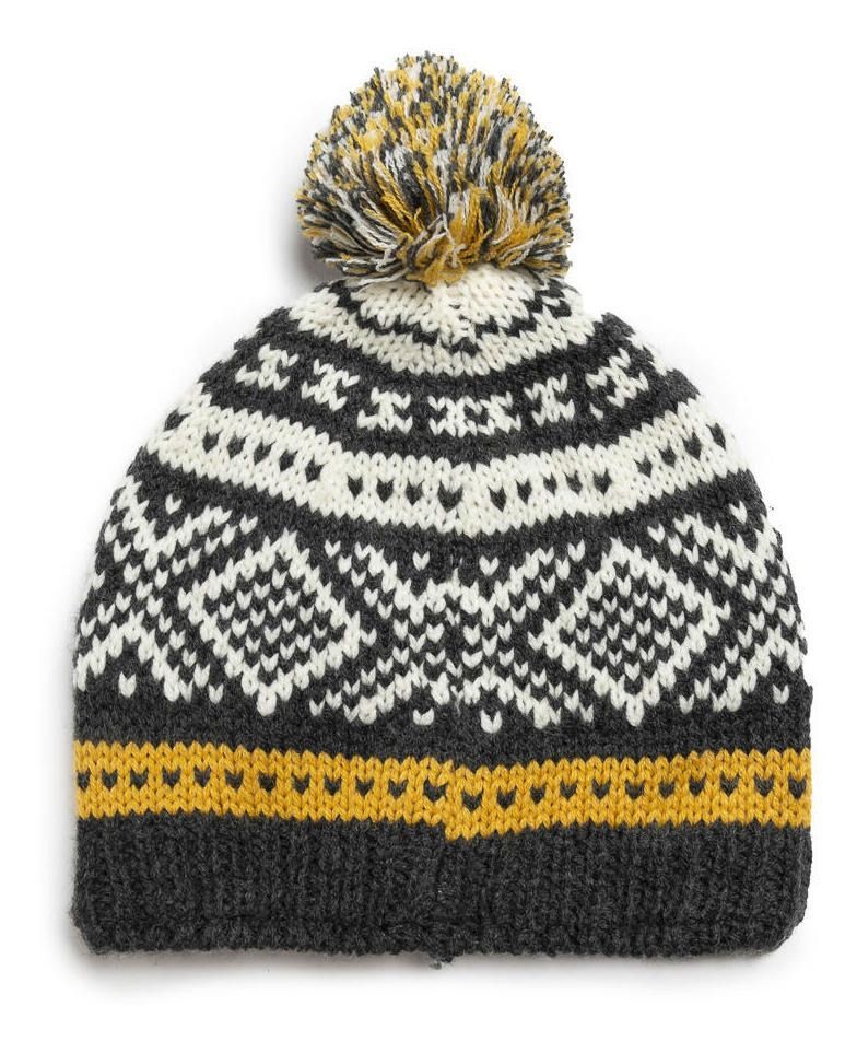 Gorro Andesgear Unisex Pompom Ethnic Beanie Gris-1