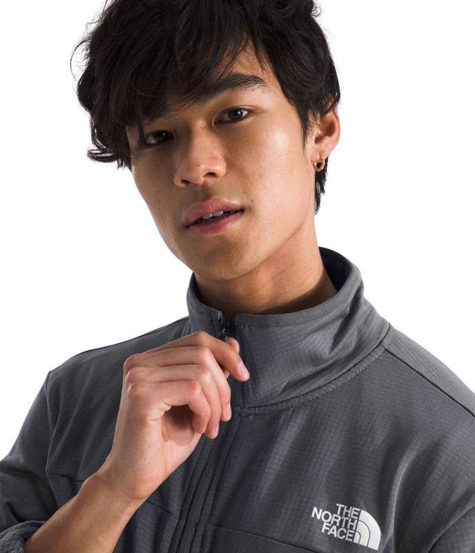 Polar Hombre The North Face Cedar Trail Grid Full Zip - Gris-2
