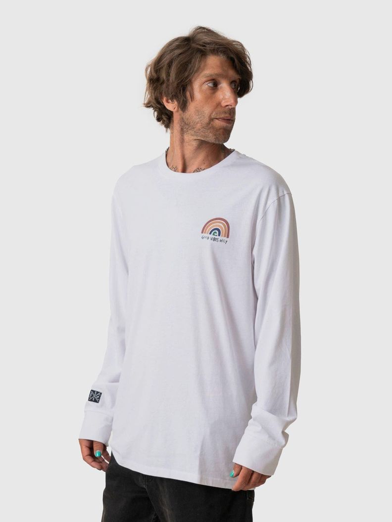 Polera Stoked Hombre Rainbow Ml Blanco-1