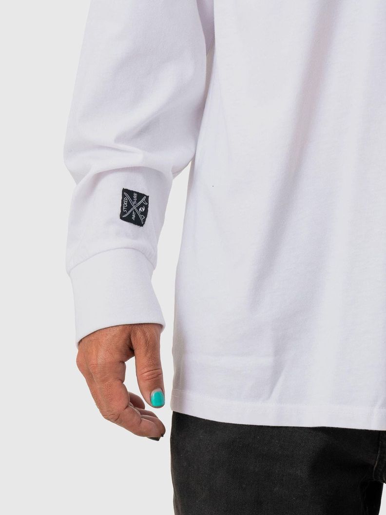 Polera Stoked Hombre Rainbow Ml Blanco-4