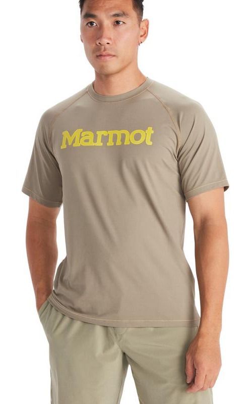 Polera Marmot Hombre Windridge Graphic Ss Verde-0