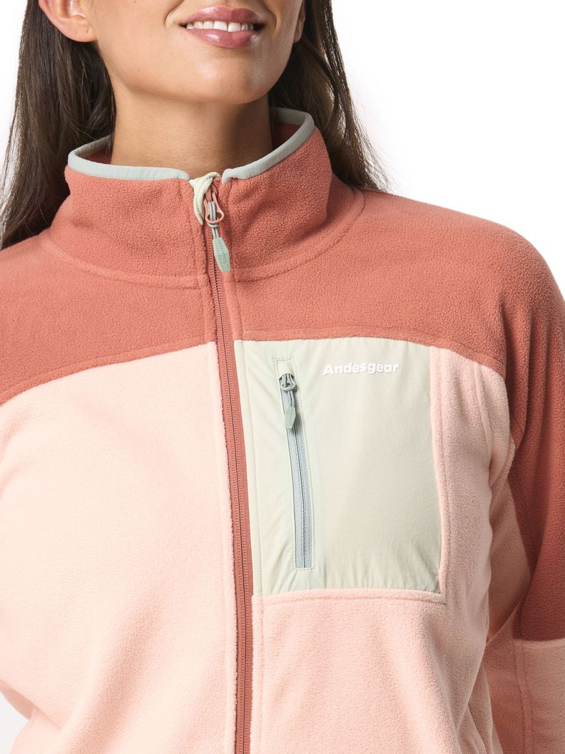 Polar Andesgear Mujer New Maihue Fullzip - Rosado-3