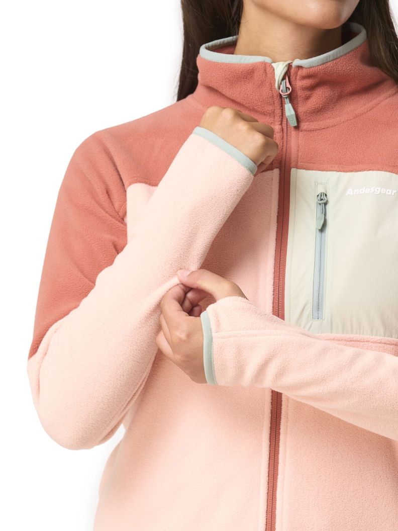 Polar Andesgear Mujer New Maihue Fullzip - Rosado-4