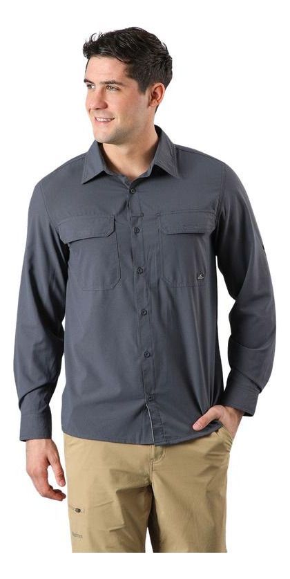 Camisa Andesgear Hombre Rupanco Ls Gris-0