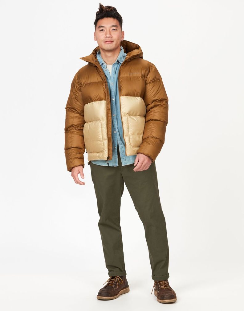 Chaqueta Marmot Hombre Guides Down Hoody Amarillo-2