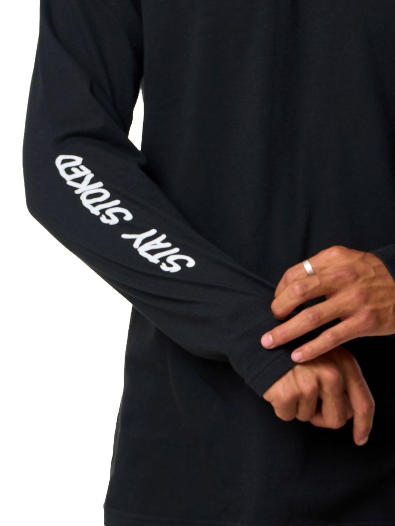 Polera Stoked Hombre Logo Ml Negro-5