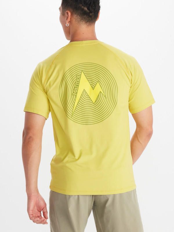 Polera Marmot Hombre Windridge Graphic Ss Amarillo-1
