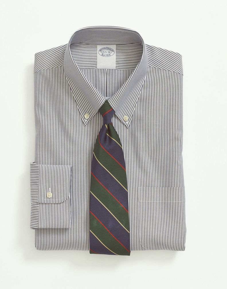 Camisa Brooks Brothers Hombre Sppt Pbd Reg Candy Stp Azul-0