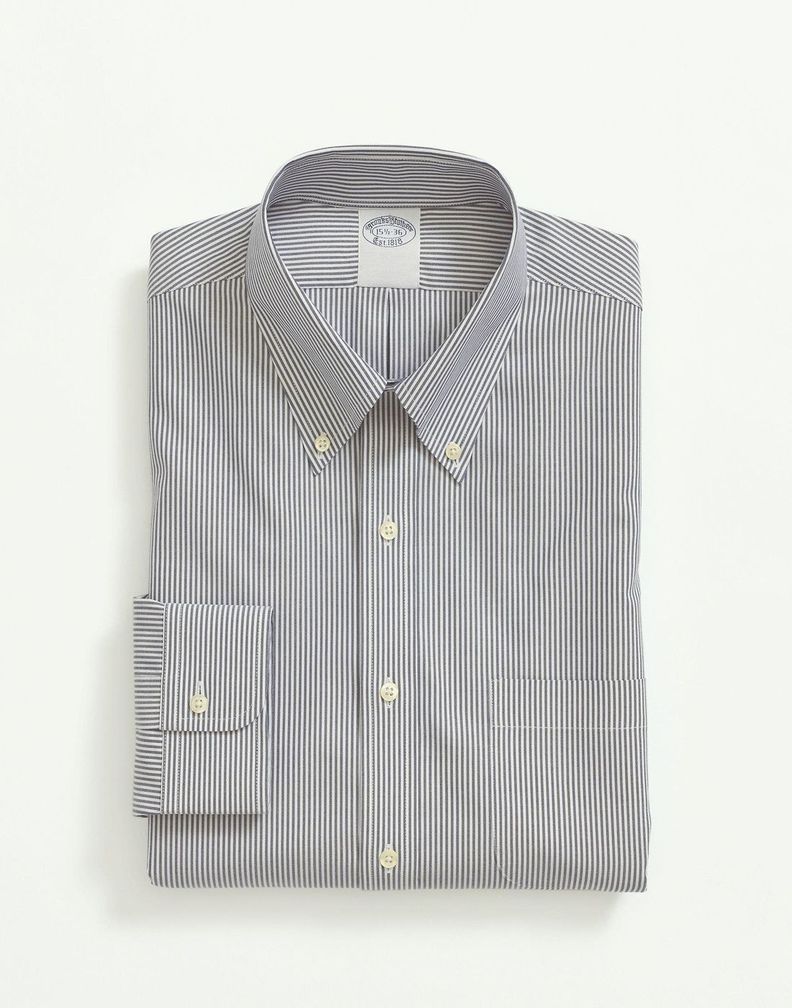 Camisa Brooks Brothers Hombre Sppt Pbd Reg Candy Stp Azul-1