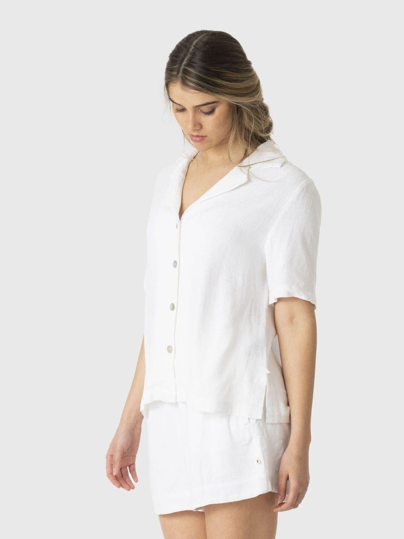Camisa Kivül Mujer Lino Blanco-1