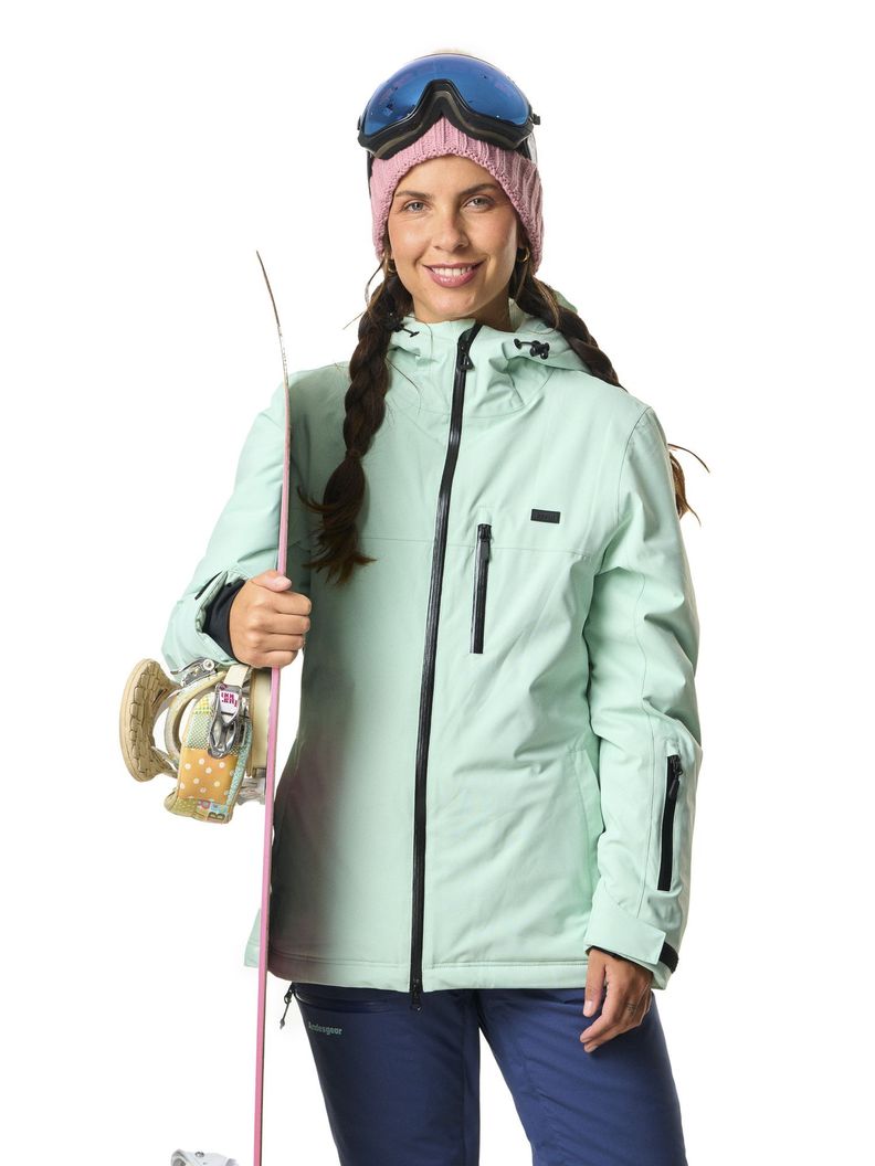 Chaqueta Kivul Mujer Koris Nieve Reciclada Verde Agua-1