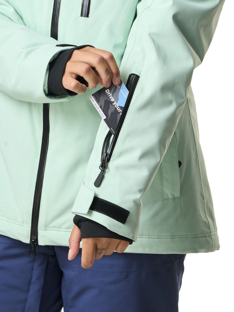 Chaqueta Kivul Mujer Koris Nieve Reciclada Verde Agua-6