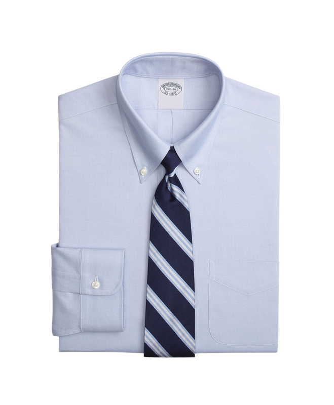 Camisa Pinpoint Slim Non-Iron Azul-0