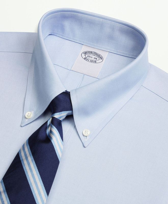 Camisa Pinpoint Slim Non-Iron Azul-1