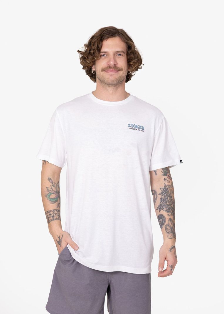 Polera Sirens Stoked V26 Hombre Blanco
