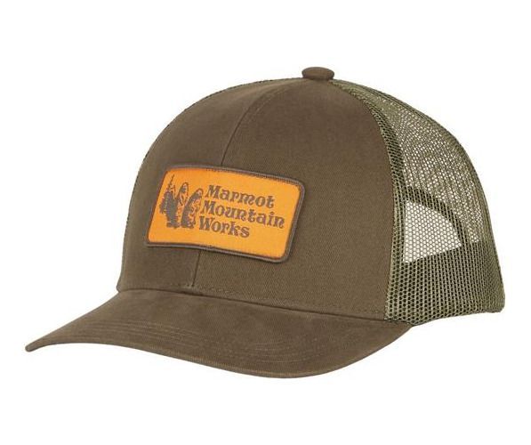Jockey Marmot Unisex Retro Trucker Hat Verde