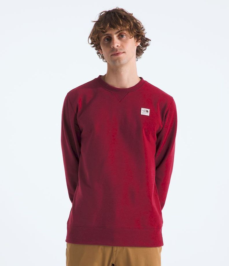 Poleron The North Face Hombre Heritage Patch Crew Rojo-0