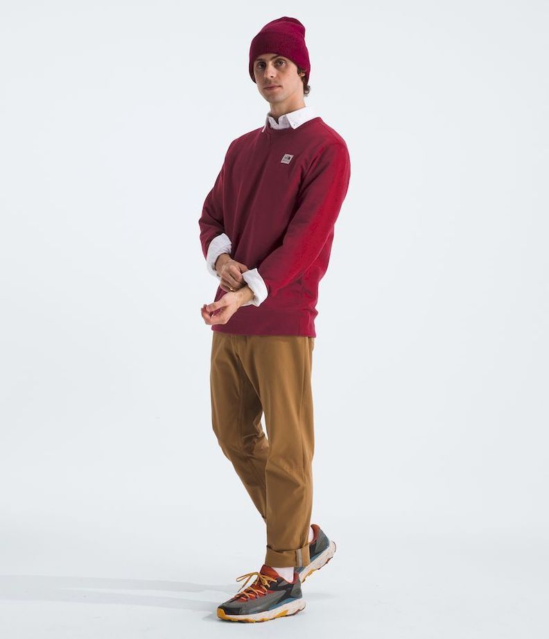 Poleron The North Face Hombre Heritage Patch Crew Rojo-2